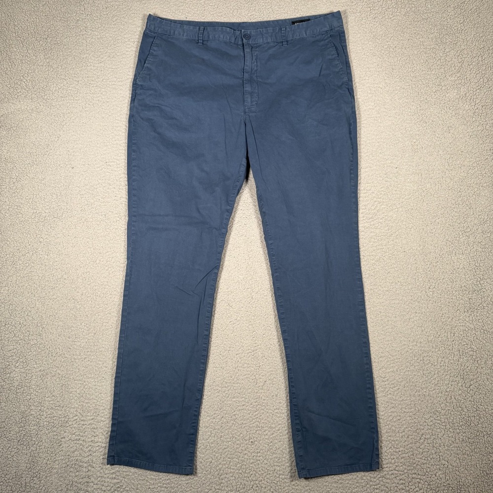 Bonobos Pants Mens 40x34 Blue Chino Casual Preppy Slim Fit Pockets Cotton Blend